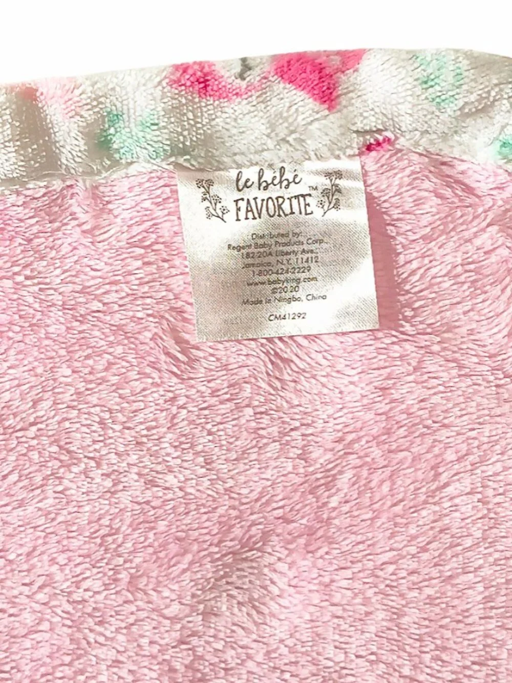 Le Bebe Favorite Owl Flower Trim Pink Baby Security Lovey Blanket 30